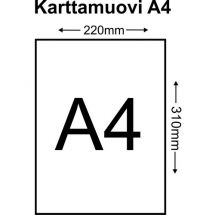 Karttamuovi A4 laatikko (1200 kpl)